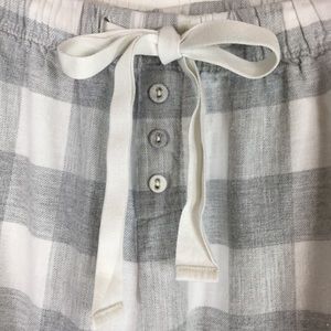 Gap Body Flannel Sleep Lounge Pants Gray Plaid Sm